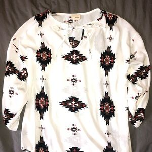White Tribal Blouse